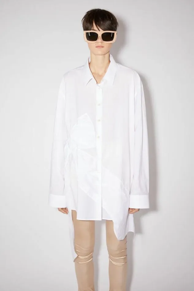 Acne Studios Shirts and Blouses Woman Bow Buttonup Shirt White
