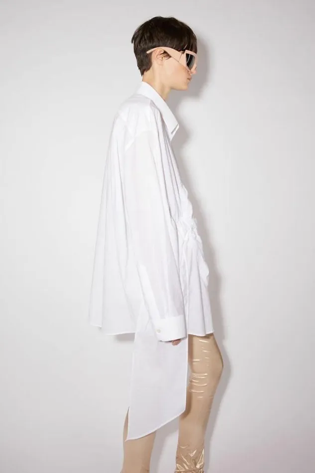 Acne Studios Shirts and Blouses Woman Bow Buttonup Shirt White