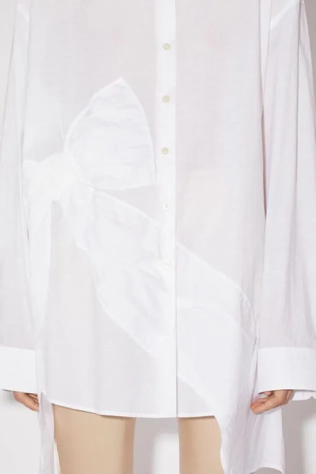 Acne Studios Shirts and Blouses Woman Bow Buttonup Shirt White
