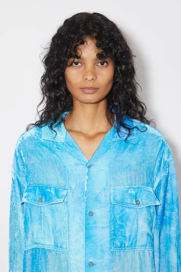 Acne Studios Shirts and Blouses Woman Buttonup Shirt Aqua Blue