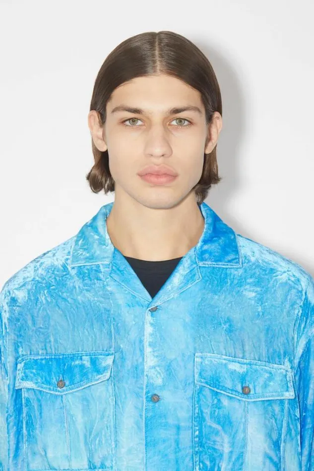 Acne Studios Shirts and Blouses Woman Buttonup Shirt Aqua Blue
