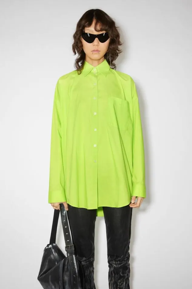 Acne Studios Shirts and Blouses Woman Buttonup Shirt Lime Green