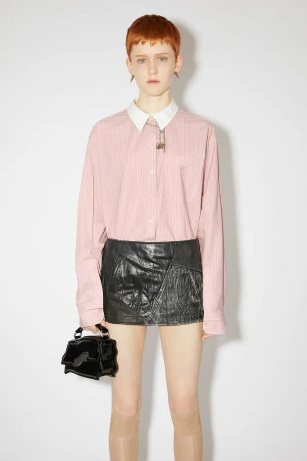 Acne Studios Shirts and Blouses Woman Buttonup Shirt Salmon PinkWhite