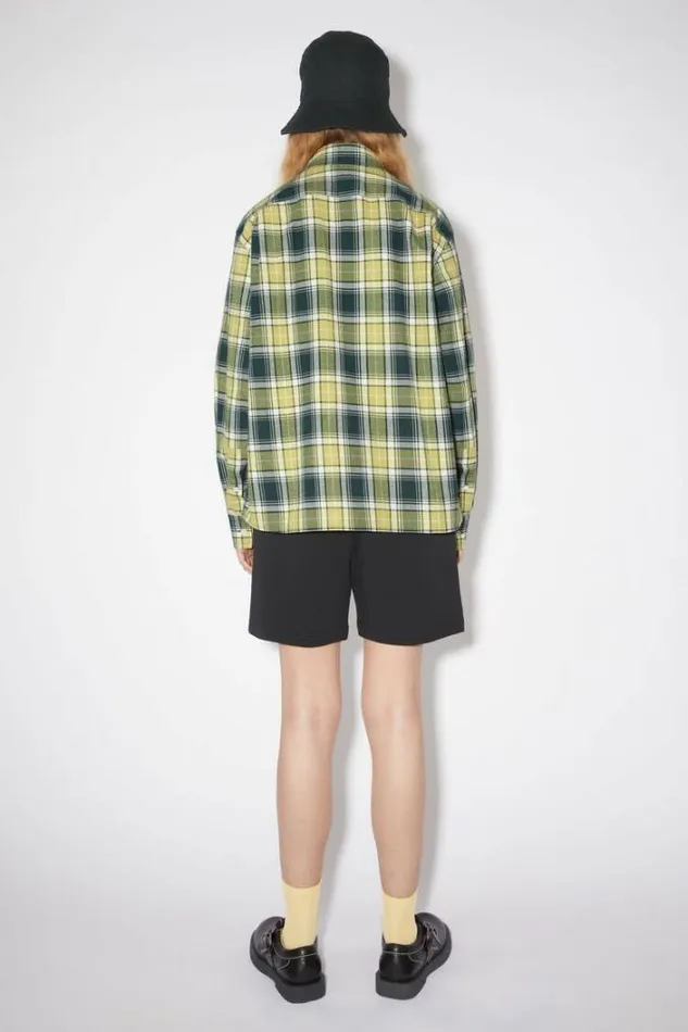 Acne Studios Shirts and Blouses Woman Check Buttonup ShirtUnisex Forest GreenLight Green