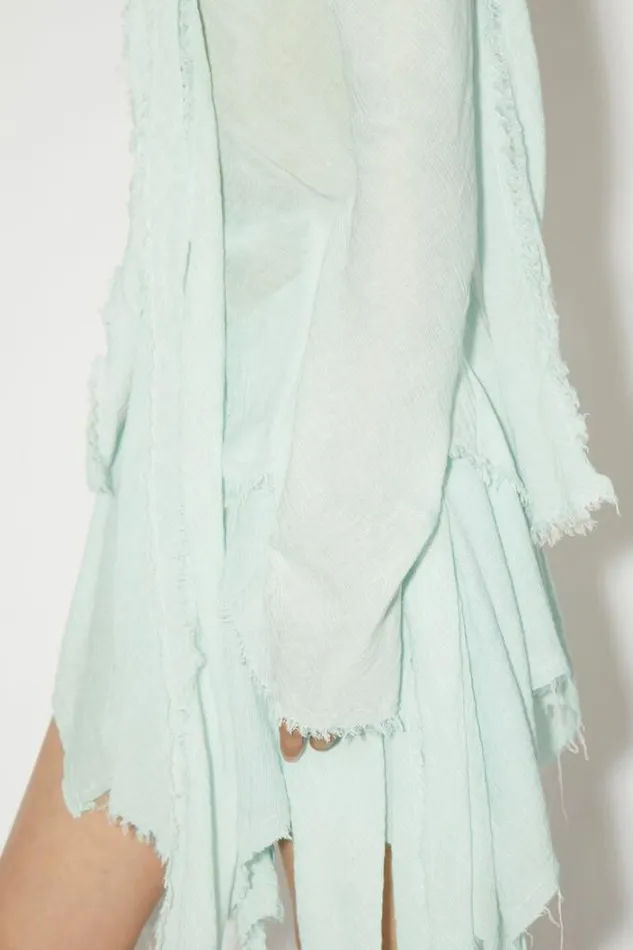 Acne Studios Shirts and Blouses Woman Crepe Scarf Blouse Caribbean Blue
