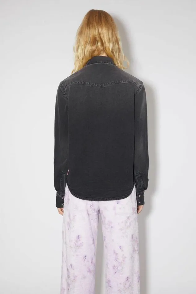 Acne Studios Shirts and Blouses Woman Denim Buttonup Shirt Black