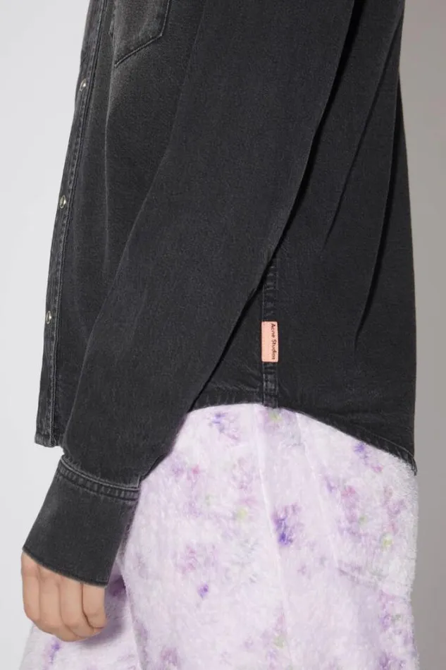 Acne Studios Shirts and Blouses Woman Denim Buttonup Shirt Black