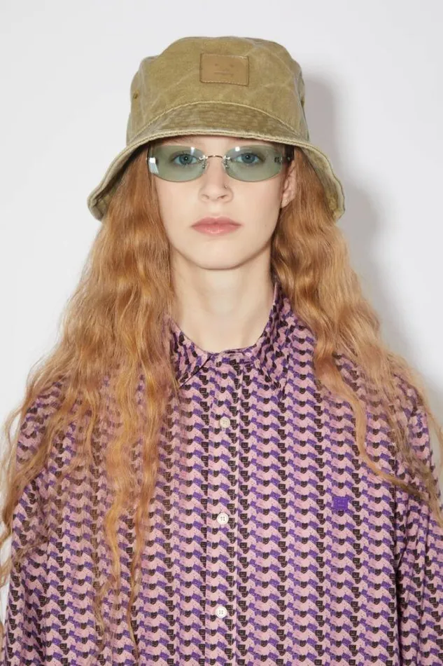Acne Studios Shirts and Blouses Woman Face Print ShirtUnisex PurplePink