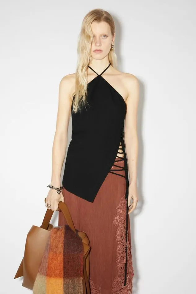 Acne Studios Shirts and Blouses Woman Halter Top Black