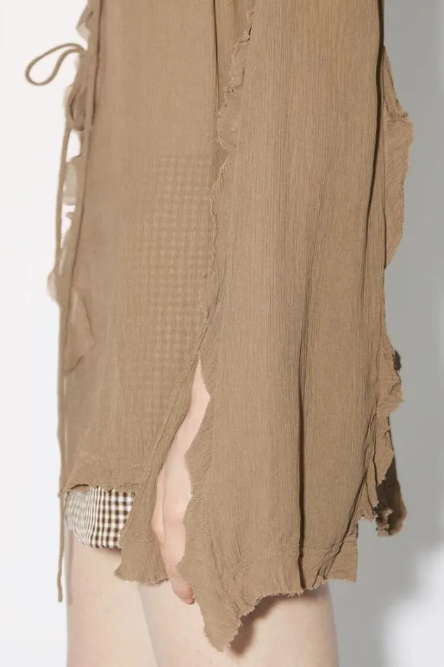 Acne Studios Shirts and Blouses Woman Long Sleeve Blouse Mud Green