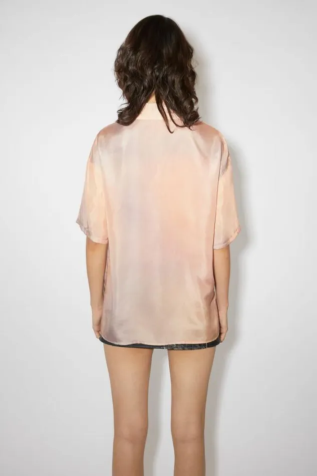 Acne Studios Shirts and Blouses Woman Silk Buttonup Shirt Pink