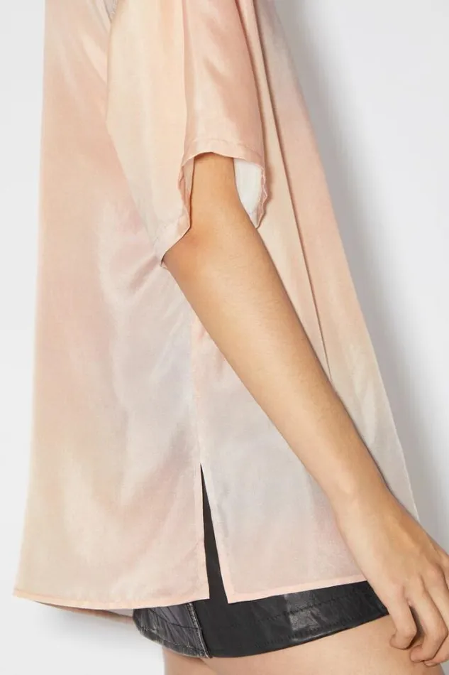 Acne Studios Shirts and Blouses Woman Silk Buttonup Shirt Pink