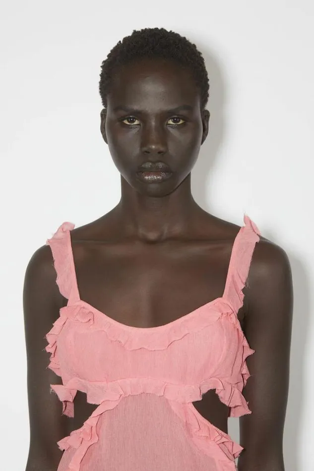 Acne Studios Shirts and Blouses Woman Strap Top Rose Pink