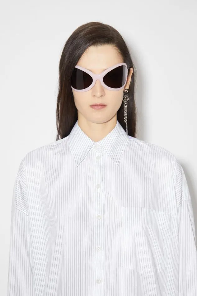 Acne Studios Shirts and Blouses Woman Stripe Buttonup Shirt WhiteBlue