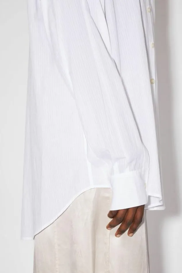 Acne Studios Shirts and Blouses Woman Striped Buttonup Shirt White