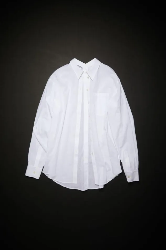 Acne Studios Shirts and Blouses Woman Striped Buttonup Shirt White