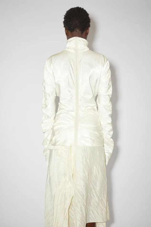Acne Studios Shirts and Blouses Woman Turtle Neck Satin BlouseRunway Show White