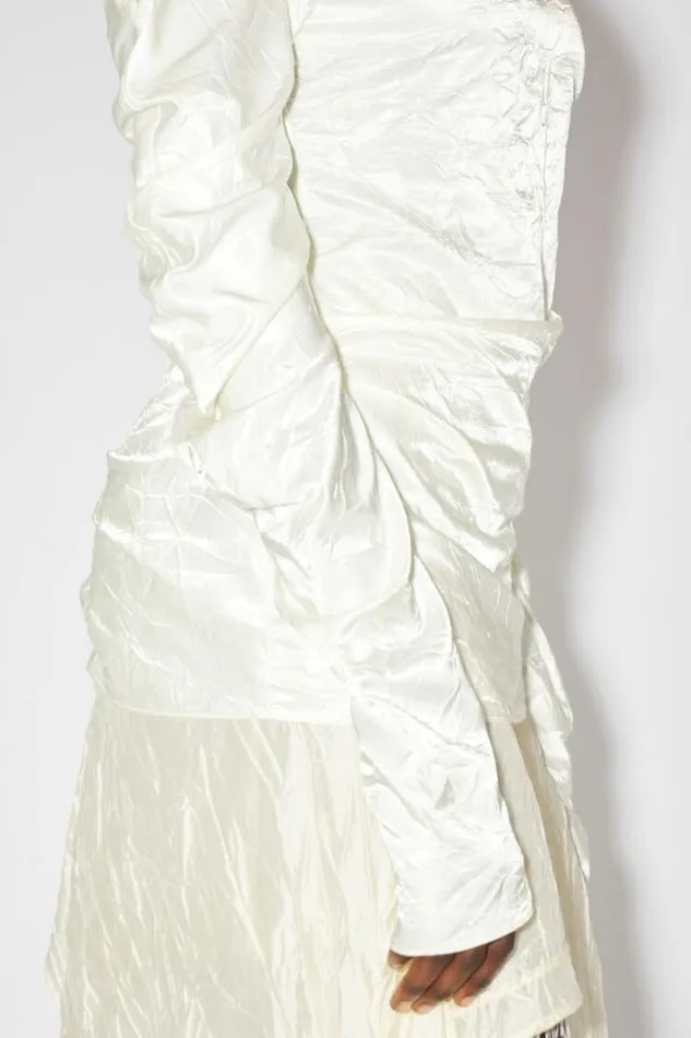 Acne Studios Shirts and Blouses Woman Turtle Neck Satin BlouseRunway Show White