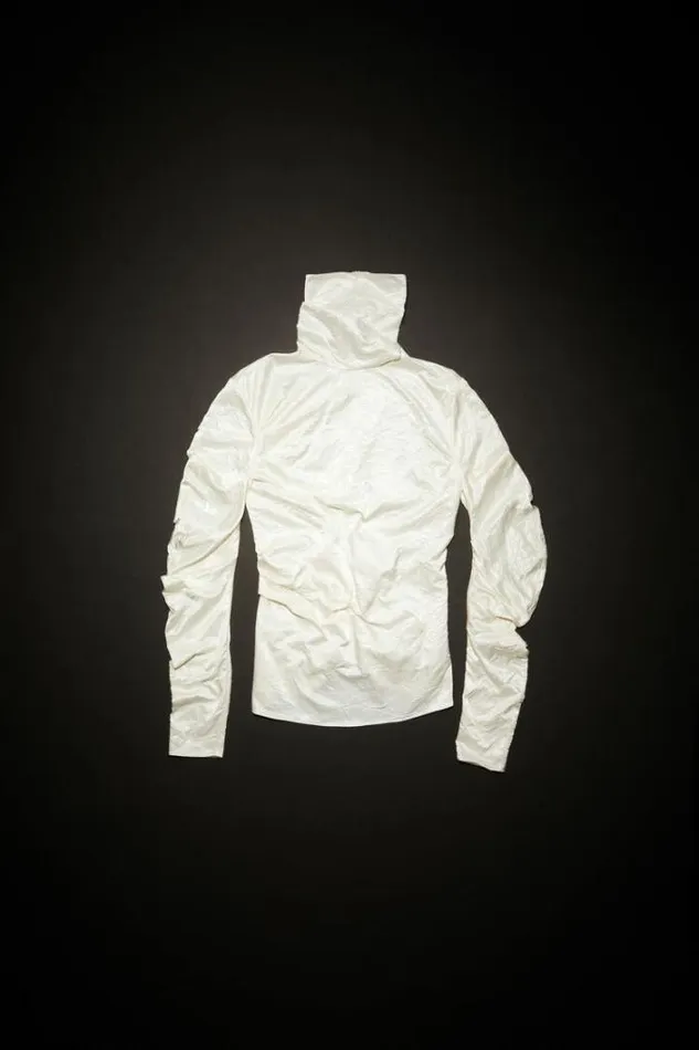 Acne Studios Shirts and Blouses Woman Turtle Neck Satin BlouseRunway Show White