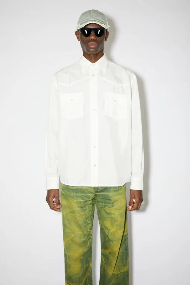 Acne Studios Shirts Man Buttonup Shirt Off White