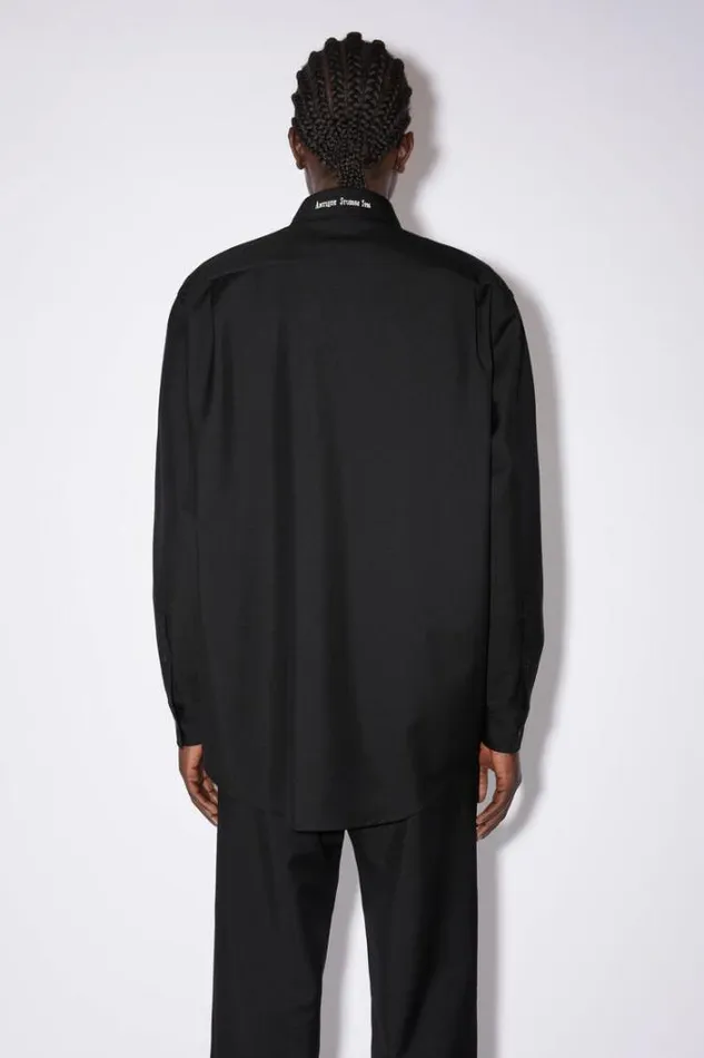 Acne Studios Shirts Man Wool Mohair Shirt Black