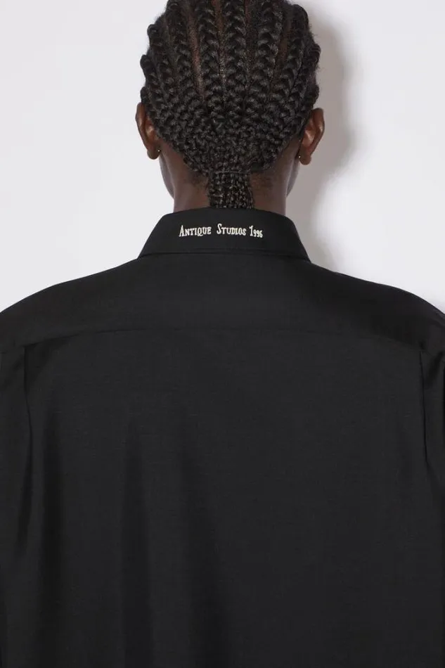 Acne Studios Shirts Man Wool Mohair Shirt Black