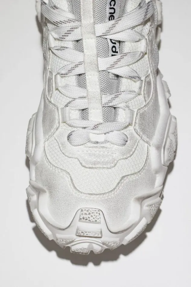 Acne Studios Shoes Man Chunky Mesh Sneakers White