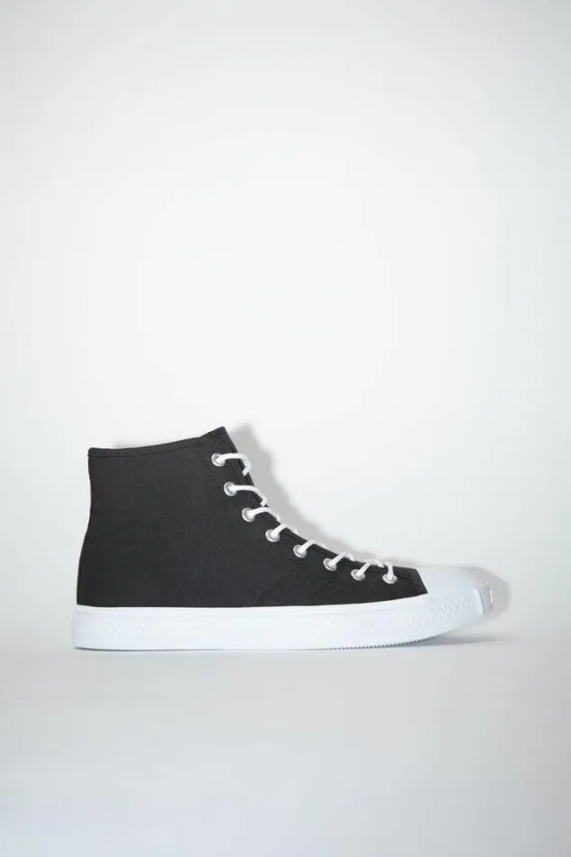 Acne Studios Shoes Man High Top Sneakers BlackOff White