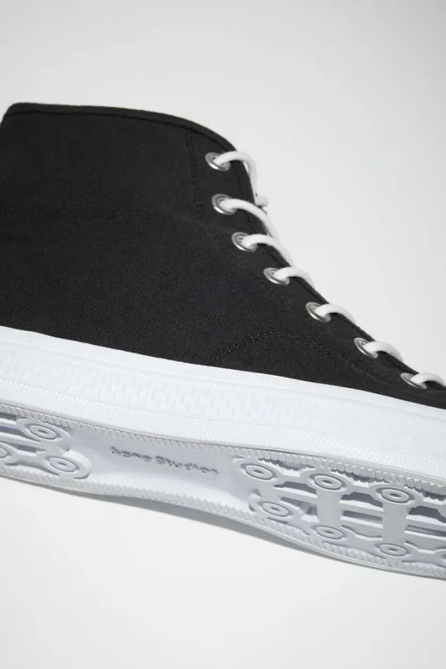 Acne Studios Shoes Man High Top Sneakers BlackOff White