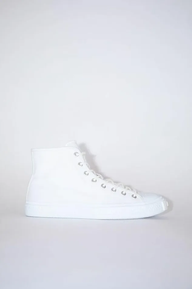 Acne Studios Shoes Man High Top Sneakers Optic White