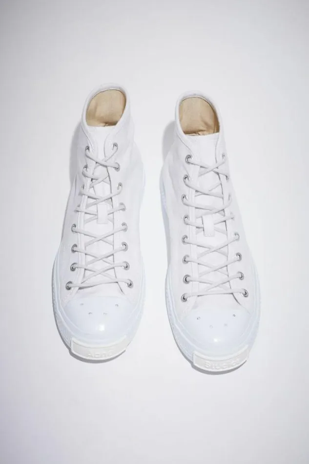 Acne Studios Shoes Man High Top Sneakers Optic White
