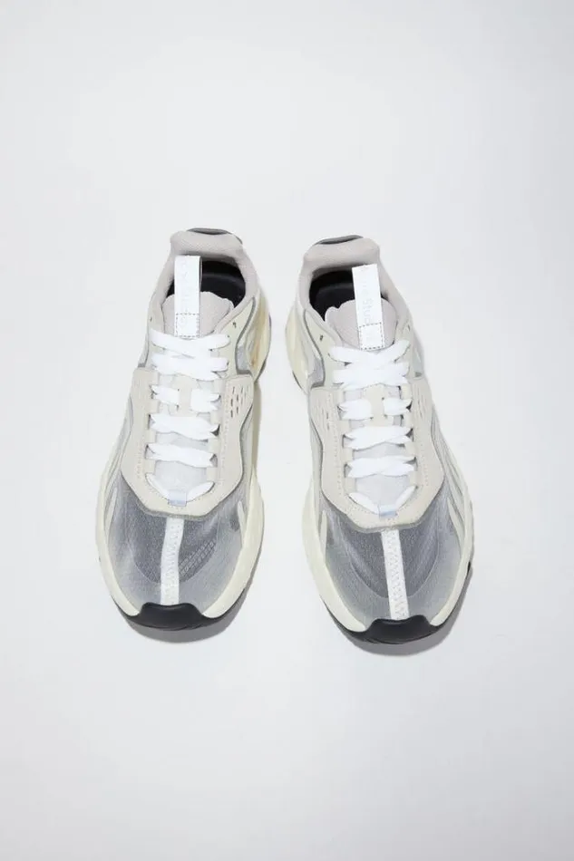 Acne Studios Shoes Man Laceup Sneakers WhiteIvoryIvory