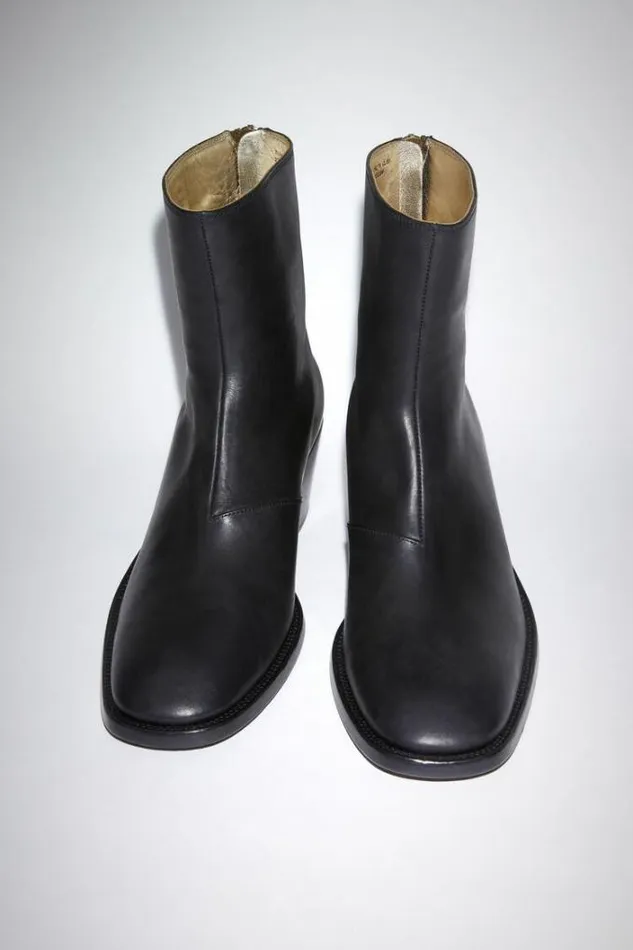 Acne Studios Shoes Man Leather Boots Black