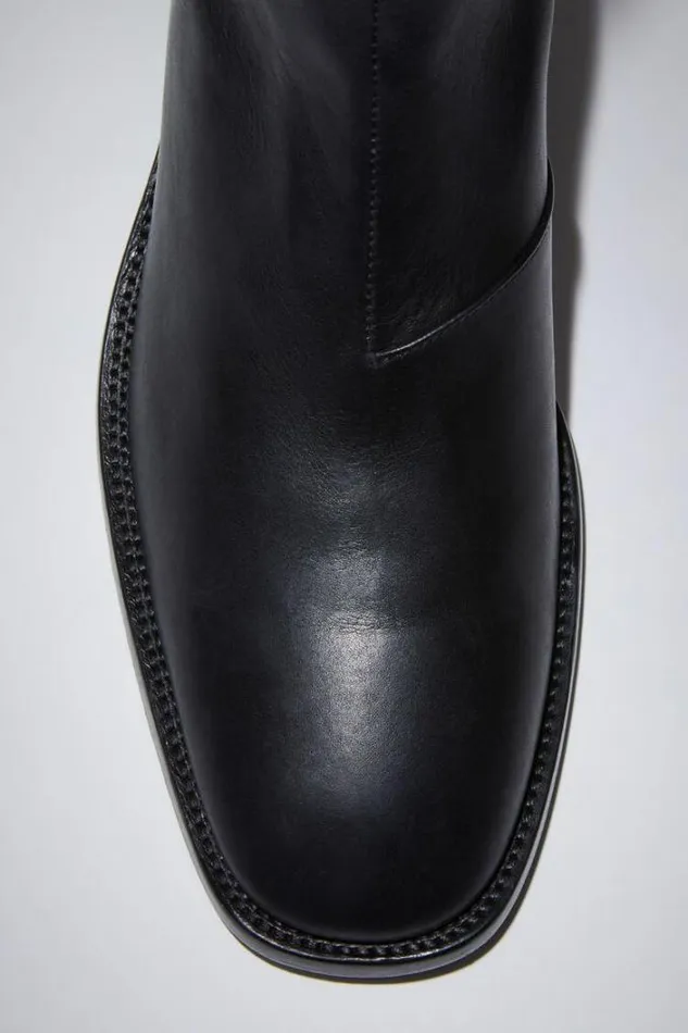Acne Studios Shoes Man Leather Boots Black