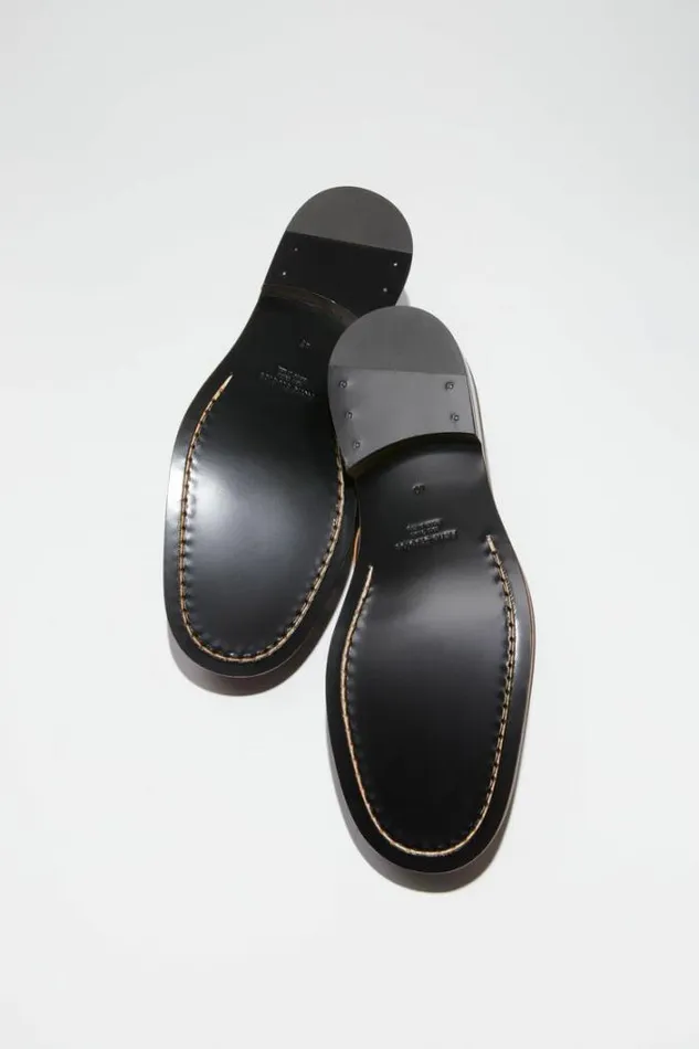 Acne Studios Shoes Man Leather Derby Shoes Cognac BrownBrown