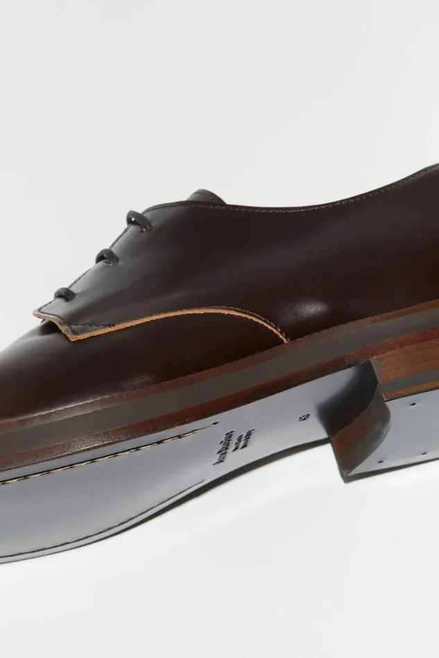 Acne Studios Shoes Man Leather Derby Shoes Cognac BrownBrown