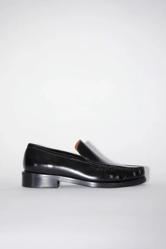 Acne Studios Shoes Man Leather Loafers Black