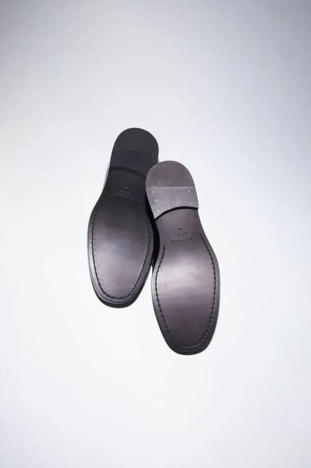 Acne Studios Shoes Man Leather Loafers Black