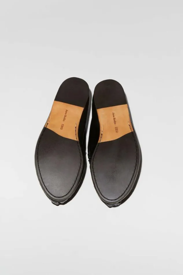 Acne Studios Shoes Man Leather Slipon Shoes Black