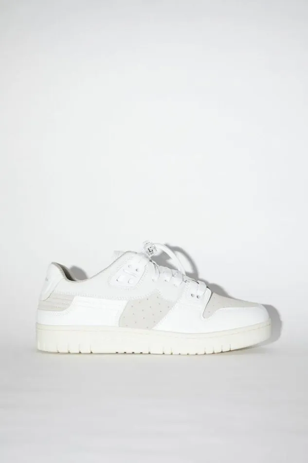 Acne Studios Shoes Man Low Top Leather Sneakers WhiteOff White