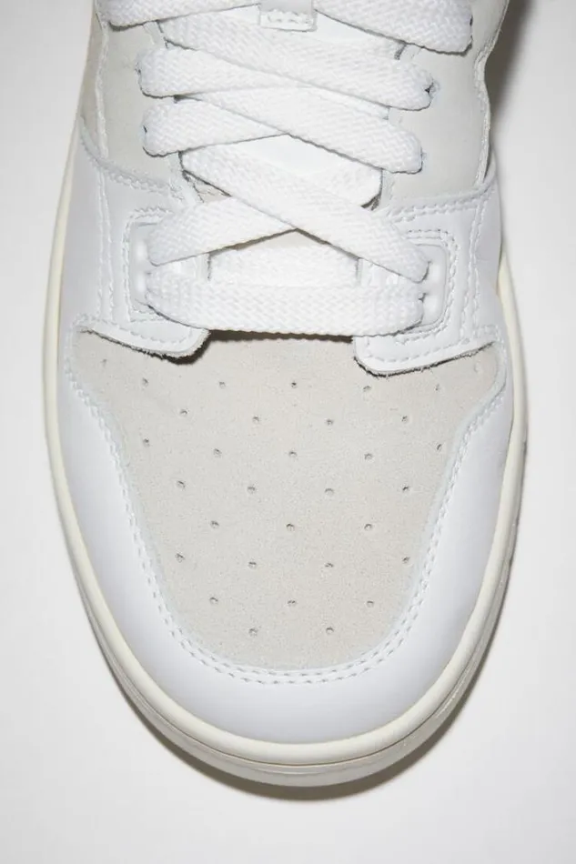 Acne Studios Shoes Man Low Top Leather Sneakers WhiteOff White