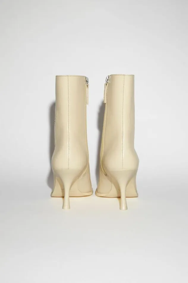 Acne Studios Shoes Woman Heel Ankle Boots Cream Beige