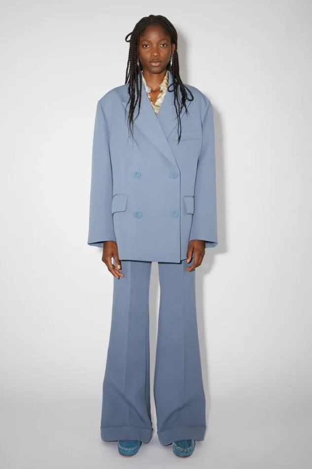 Acne Studios Shoes Woman Heeled Denim Loafers Blue