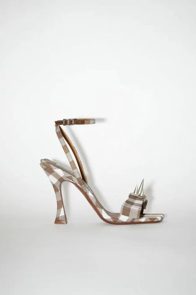 Acne Studios Shoes Woman Highheel Strap SandalRunway Show Cinnamon Brown