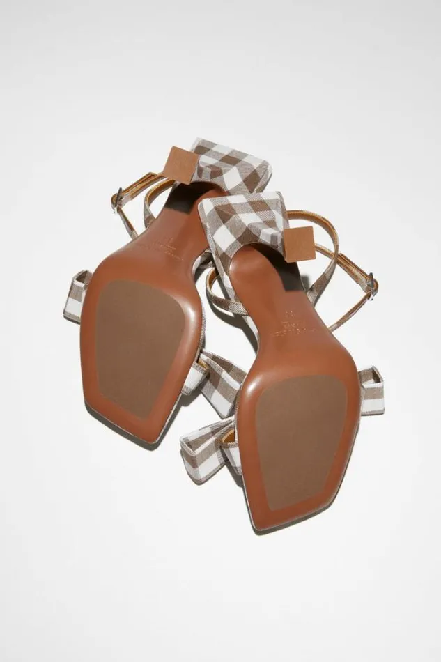 Acne Studios Shoes Woman Highheel Strap SandalRunway Show Cinnamon Brown