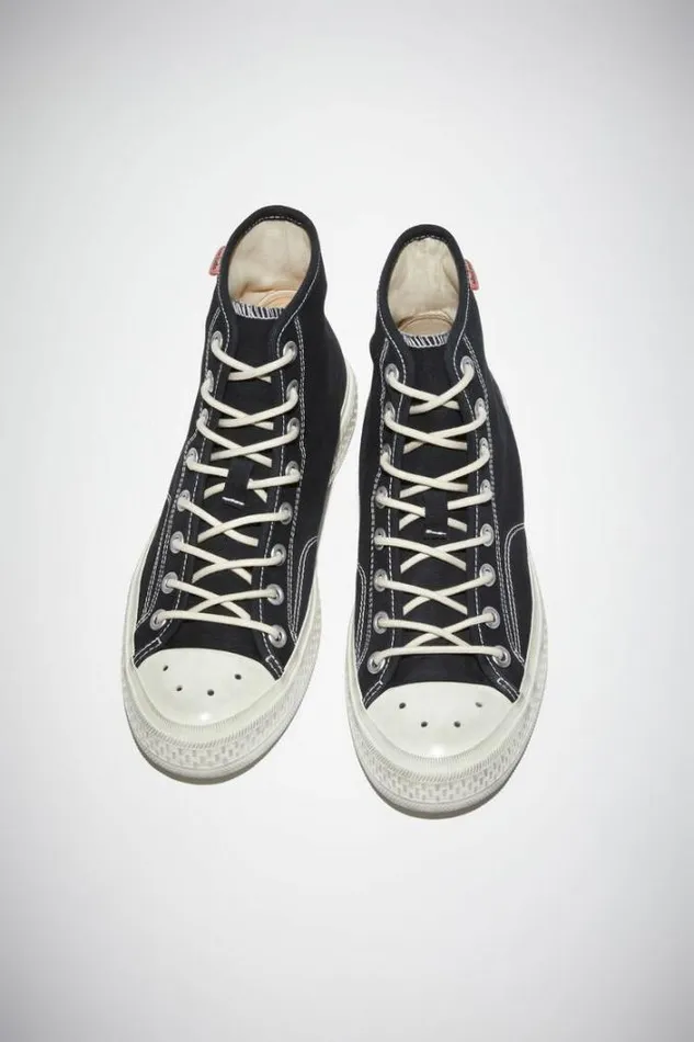 Acne Studios Shoes Woman High Top Sneakers BlackOff White