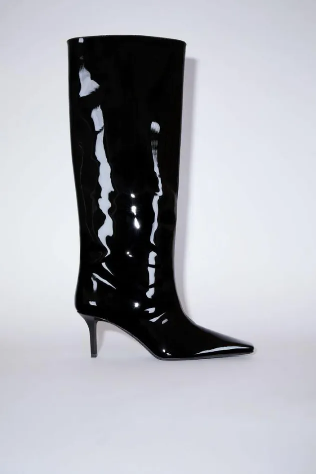 Acne Studios Shoes Woman Leather Heel Boots Black