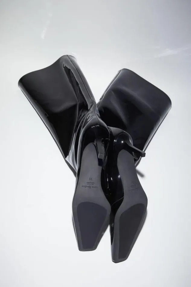 Acne Studios Shoes Woman Leather Heel Boots Black