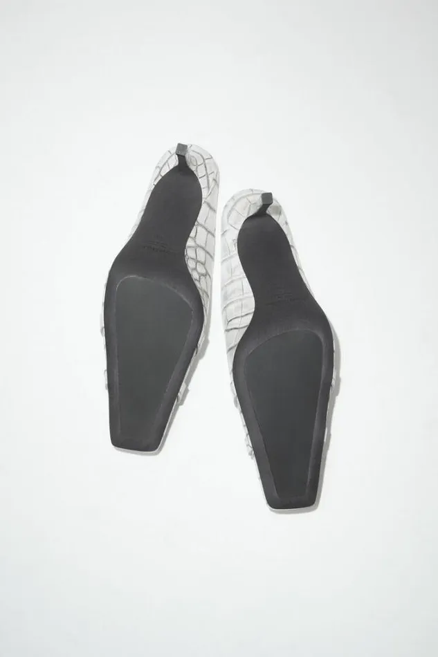 Acne Studios Shoes Woman Leather Heel Mules Off White