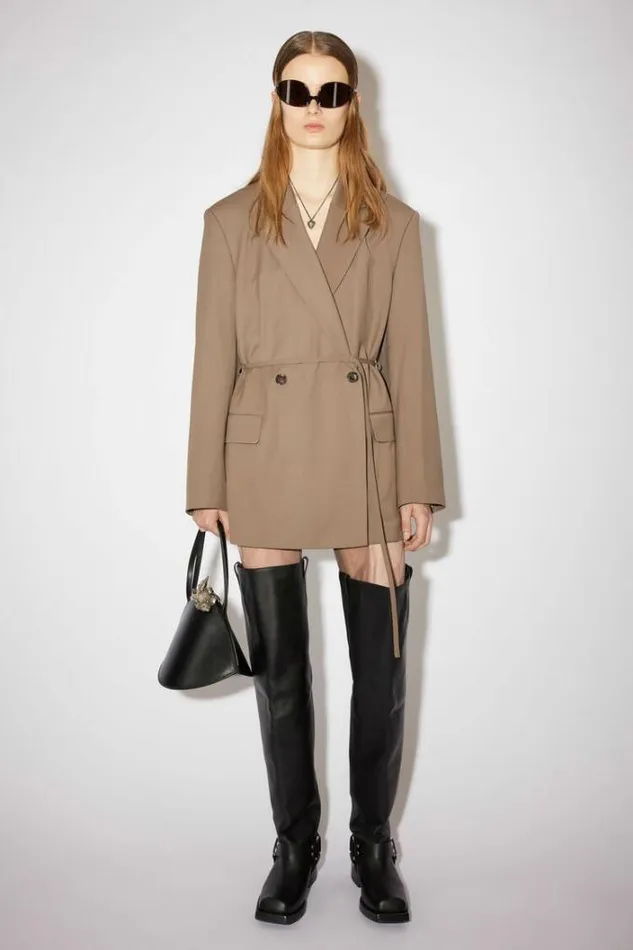 Acne Studios Shoes Woman Leather High Boots Black